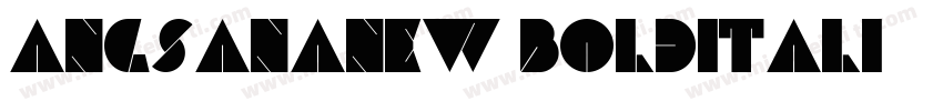 angsananew bolditali字体转换